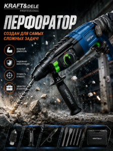 Перфоратор Kraft&Dele KD3075 Professional, 2650 Вт