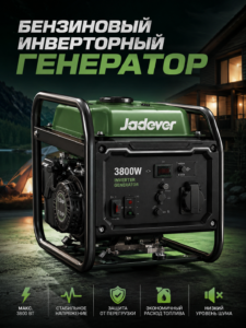 Бензиновый инверторный генератор Jadever JDGEAB06, 3800 Вт