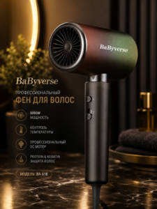 Профессиональный фен BaByverse BA-X18 Salon 8000W
