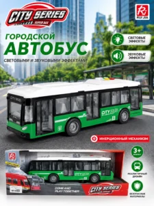 Игрушечный городской автобус City Series со светом и звуком
