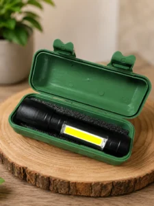 Lanternă LED din aluminiu cu zoom și lumină COB
