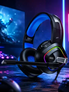 Căști Gaming XO GE08 cu microfon și iluminare RGB
