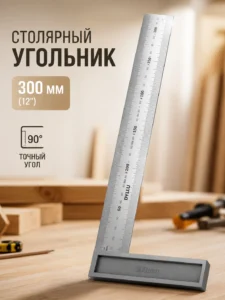 Металлический столярный угольник 300 мм (12″)