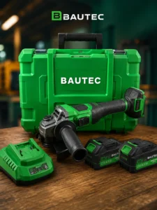 Аккумуляторная угловая шлифмашина BAUTEC JM-125A, бесщеточная, 21В