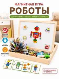 Магнитная деревянная игра Muwanzi – Robot