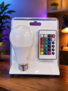 Светодиодная RGB лампа 3 в 1 с пультом ДУ, E27, 10 Вт