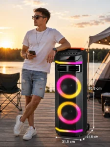 Портативная Bluetooth караоке-колонка Sing-e ZQS8283, 2×8″
