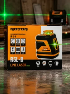 Лазерный уровень ROTOR R5L-B, зеленый луч, 5 линий