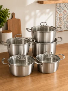 Set oale din oțel inoxidabil 5 piese 1L / 1.5L / 2.2L / 3L / 4.5L GE3559