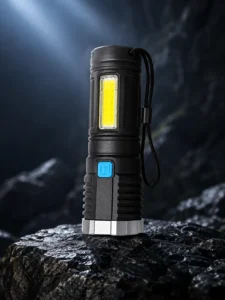 Светодиодный фонарь USB L-S03 с фронтальным и боковым COB светом