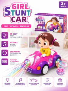 Детская машинка Girl Stunt Car со светом и музыкой