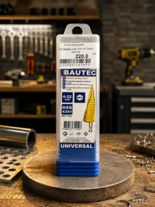 Burghiu conic în trepte BAUTEC HSS 4341 4–32 mm HEX, Art. 1152