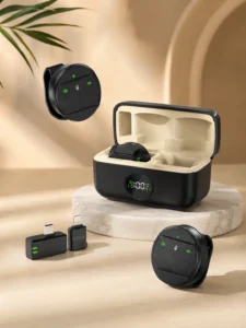 Двойной беспроводной микрофон HOCO Bright 2 в 1, USB Type-C + Lightning