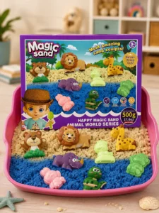 Set nisip kinetic Magic Sand Lumea animalelor