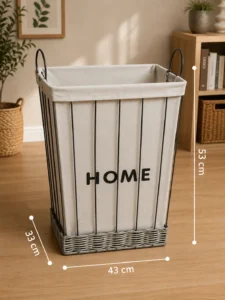 Coș pentru rufe HOME cu cadru metalic