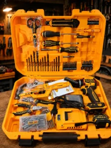 Set de scule cu mașină de înșurubat cu acumulator INGCO HKTHP11651