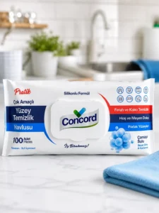 Șervețele umede universale pentru curățare Concord Pratik, cu înălbitor