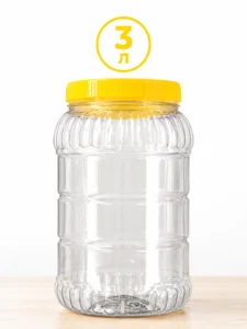 Borcan din plastic cu capac, 3 L