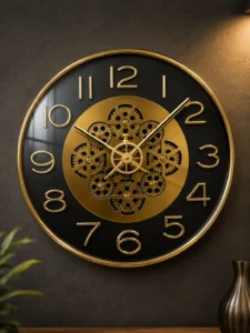 Ceas de perete decorativ cu mecanism aparent B3505