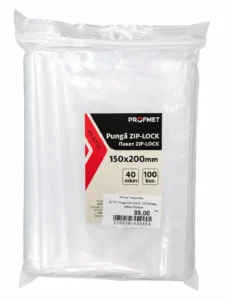 Пакеты ZIP-LOCK Profmet 150 × 200 мм, 40 мкм, 100 шт.