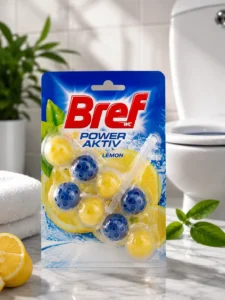 Odorizant pentru WC Bref Power Aktiv Lemon