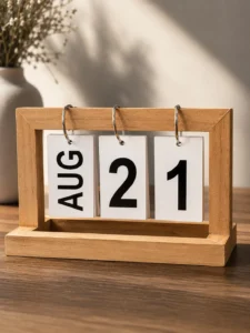 Suport calendar perpetuu din lemn GB-8
