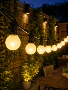 Ghirlandă luminoasă de exterior 5 m cu becuri tip glob