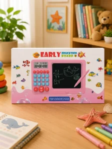 Tablă educativă electronică Early Education Board 2 în 1 – Roz