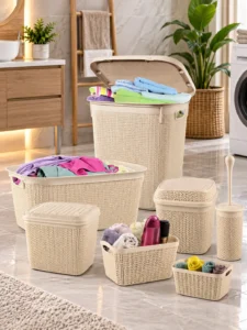 Набор для ванной Üçsan Plastik Knit Collection M-2028