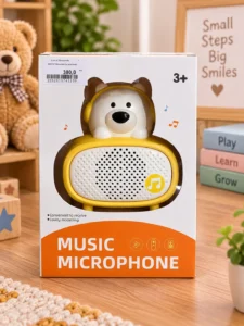 Детская караоке-колонка Music Microphone с Bluetooth, дизайн «Мишка»