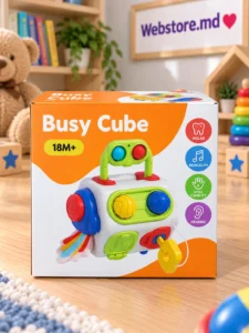 Cub educativ interactiv Busy Cube HJX219A