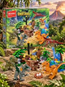 Конструктор SEMBO Block World Dinosaur 205103 – Динозавр, Blind Box