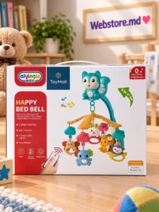 Carusel muzical pentru pătuț Aiyingle Happy Bed Bell cu telecomandă