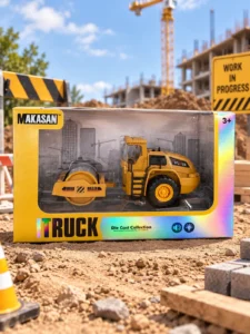 Строительная машина MAKASAN – Дорожный каток Die-Cast со светом и звуком