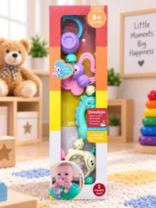 Set jucării senzoriale Love Deer pentru bebeluși, 5 piese