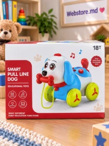 Cățeluș educativ interactiv Smart Pull Line Dog cu muzică