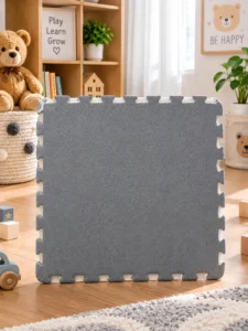 Covoraș puzzle de podea KTP110, 10 piese, gri/alb