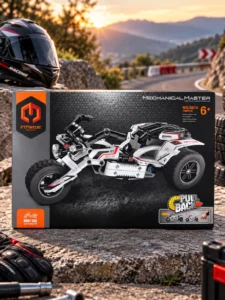 Set de construcție iM.Master Mechanical Master 5814 – Motocicletă de curse Pull Back