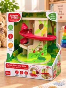 Jucărie din lemn Hape Jungle Press and Slide E0508