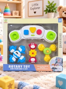 Set jucării rotative cu ventuză Kai Che La Rotary Toy, 5 piese