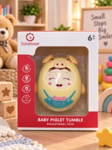 Jucărie Hopa-Mitică Sobebear Baby Piglet Tumbler cu sunete
