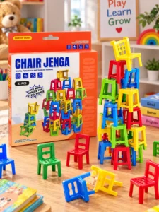 Игра на баланс Chair Jenga – Башня из стульчиков