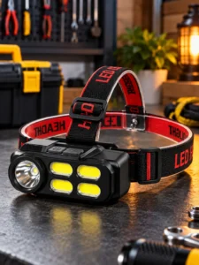 Налобный LED-фонарь XPE + COB KX-211