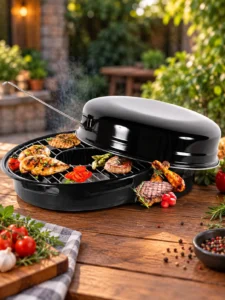 Tigaie-grill cu capac WiSmark S-005, 33 cm