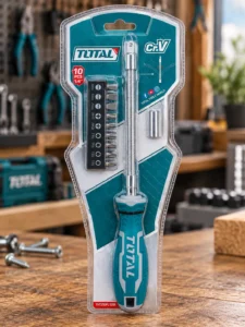 Set șurubelniță flexibilă TOTAL THT250FL1206 cu 10 biți