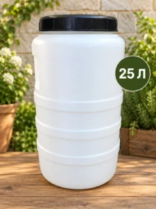 Bidon din plastic cu capac filetat, 25 L