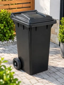 Мусорный контейнер с крышкой и колесами, 120 л