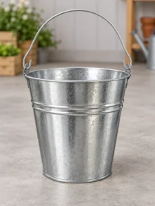 Căldare zincată cu mâner metalic, 7 L
