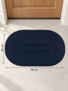 Covoraș oval antiderapant „WELCOME”, 48 × 78 cm