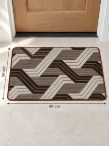 Covoraș antiderapant cu model geometric, 50 × 80 cm